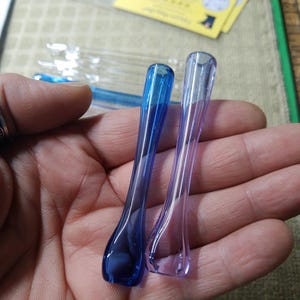 3&quot; Finger Savers™ - w/ FLAT MOUTH piece Add-on - Long Glass Cigarette holders - Color and Hole Size choice - Customized Finger Savers™