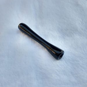 Black Glass Smoke Holder: Nail Saver, Glass Crutch (3 inch, 6-6.5mm, Imperfect)