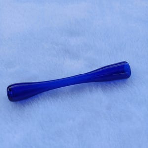 Cobalt Blue Glass Smoke Holder: Original Finger Saver, 3.25&quot; (Imperfect) - 9.5mm