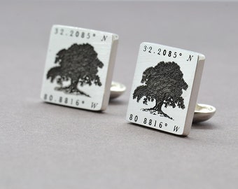 Gemelos con fotos personalizados, Gemelos personalizados, Personalizado, Gemelos, Grabado, Regalo de padrino, Regalo de bodas, Padre, Plata de ley