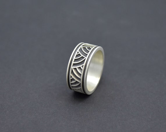 Mens art deco online rings