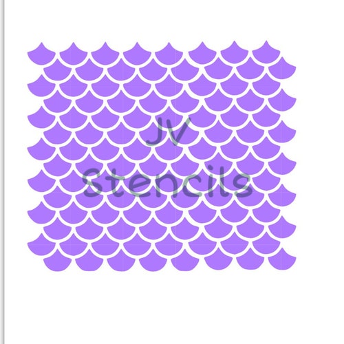 0.35 FISH SCALES STENCIL Mini Template Fish Pattern - Etsy