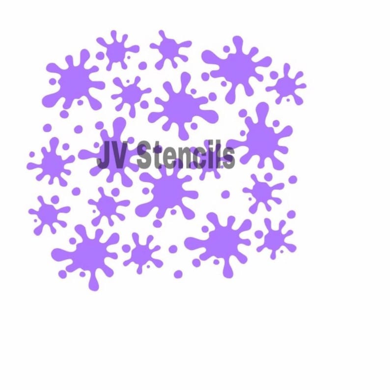 Paint Splatter Stencil Etsy