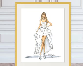Ruining My Life Fashion Illustration Sketch