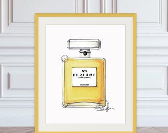 Fashion Illustration Perfume Bottle "Floweret"