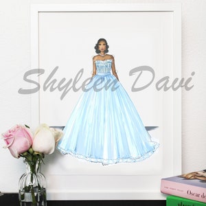 Fashion Illustration Sketch &quot;Powder Blue