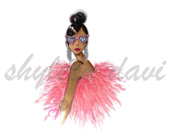 Fashion Illustration Sketch "All That Glam