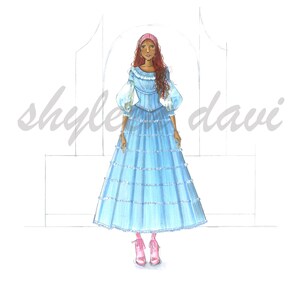 Fashion Illustration Sketch &quot;The Little Mermaid&quot;
