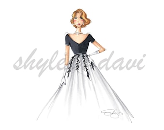 Fashion Illustration Wall Art Print "Full Of Grace"