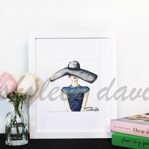 Fashion Illustration Print &quot;Hats Off To You&quot; (unframed)