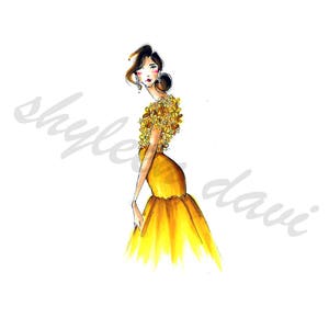 Fall Beauty Fashion Illustration Print