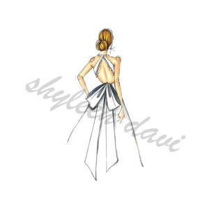 Midnight Fashion Illustrated Print