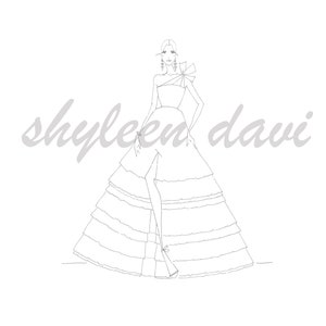 Fashion Illustrated Sketched Wall Art &quot;Marilyn&quot;