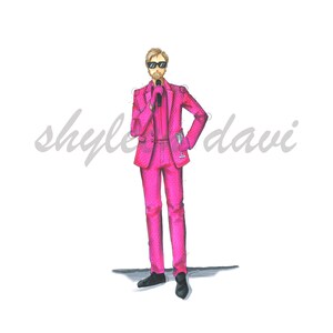 Fashion Illustration Sketch &quot;Just Ken&quot;