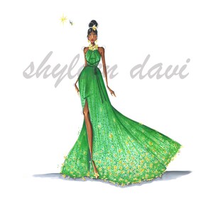 Fashion Illustration Art &quot; The Lily Princess&quot;