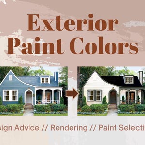 Pintura exterior de casa // Diseño electrónico personalizado // Diseño interior personalizado // Tablero de estado de ánimo // Decoración del hogar // Exterior de la casa