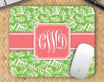 Custom Printed Home Office Decor Personalized Desk Accessory Gift Venetian Mousepad Monogrammed Mediterranean Pattern Mouse Pad