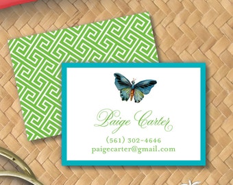 Papillon Butterfly Calling Cards - 2.5" x 3.5" Euro Size Calling Cards