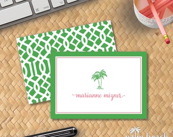 palm tree stationery etsy