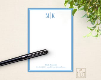 Whitehall Monogrammed 5x7 Notepads - Personalized Memo Pads