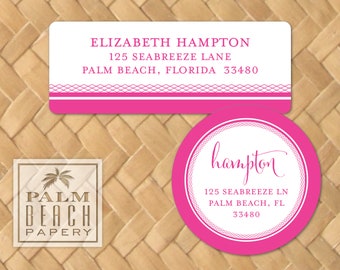 Signature - Personalized Return Address Labels - 1" x 2.625" Rectangular or 1.5", 2", 2.5" or 3" Round - Custom Printed Envelope Seals