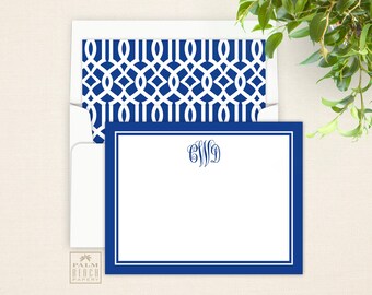 Worth Avenue Flat Notecards - Monogrammed Correspondence Cards