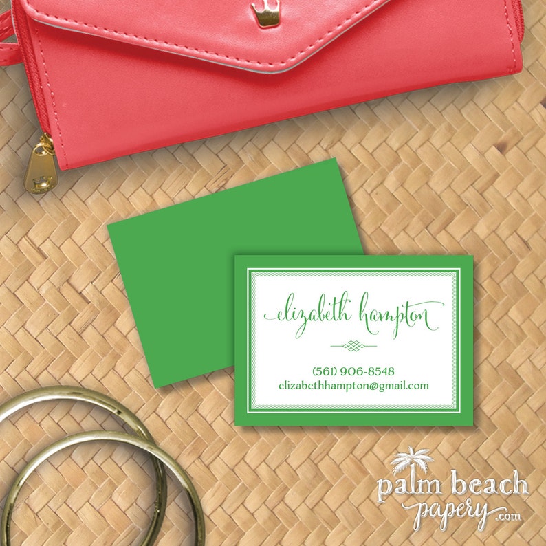 Signature Calling Cards Personalized Contact Card Etsy