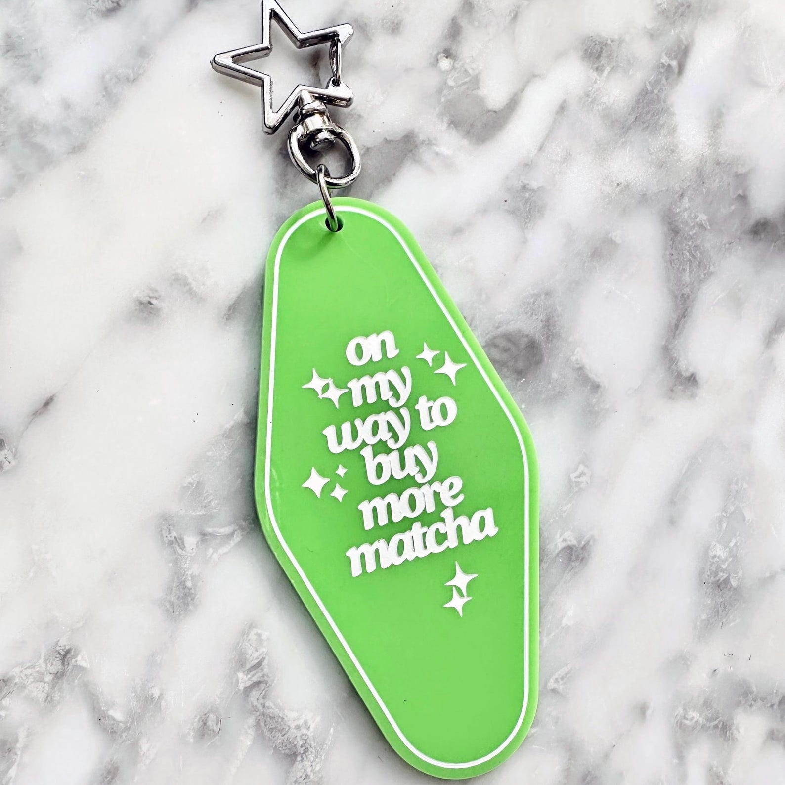 Matcha Tea Engraved Motel Keychain - Trendy Accessories - Souvenir ...
