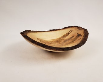 Small/Medium Bark Edge Red Maple/Ambrosia Maple Wooden Salad bowl