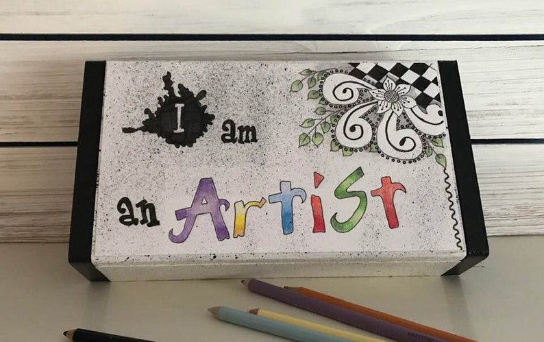 Artist Box Pencil Colored Storage Image 0