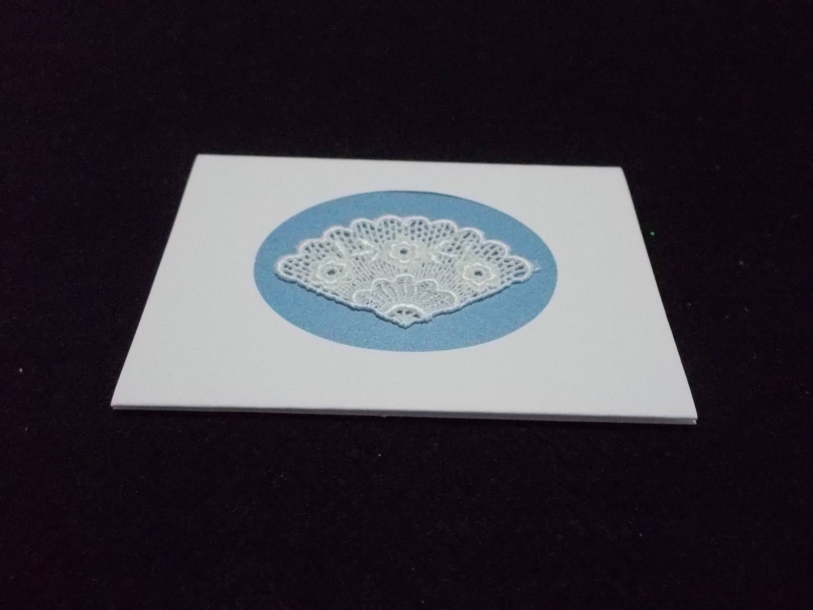 cards with silk lace ballet shoes