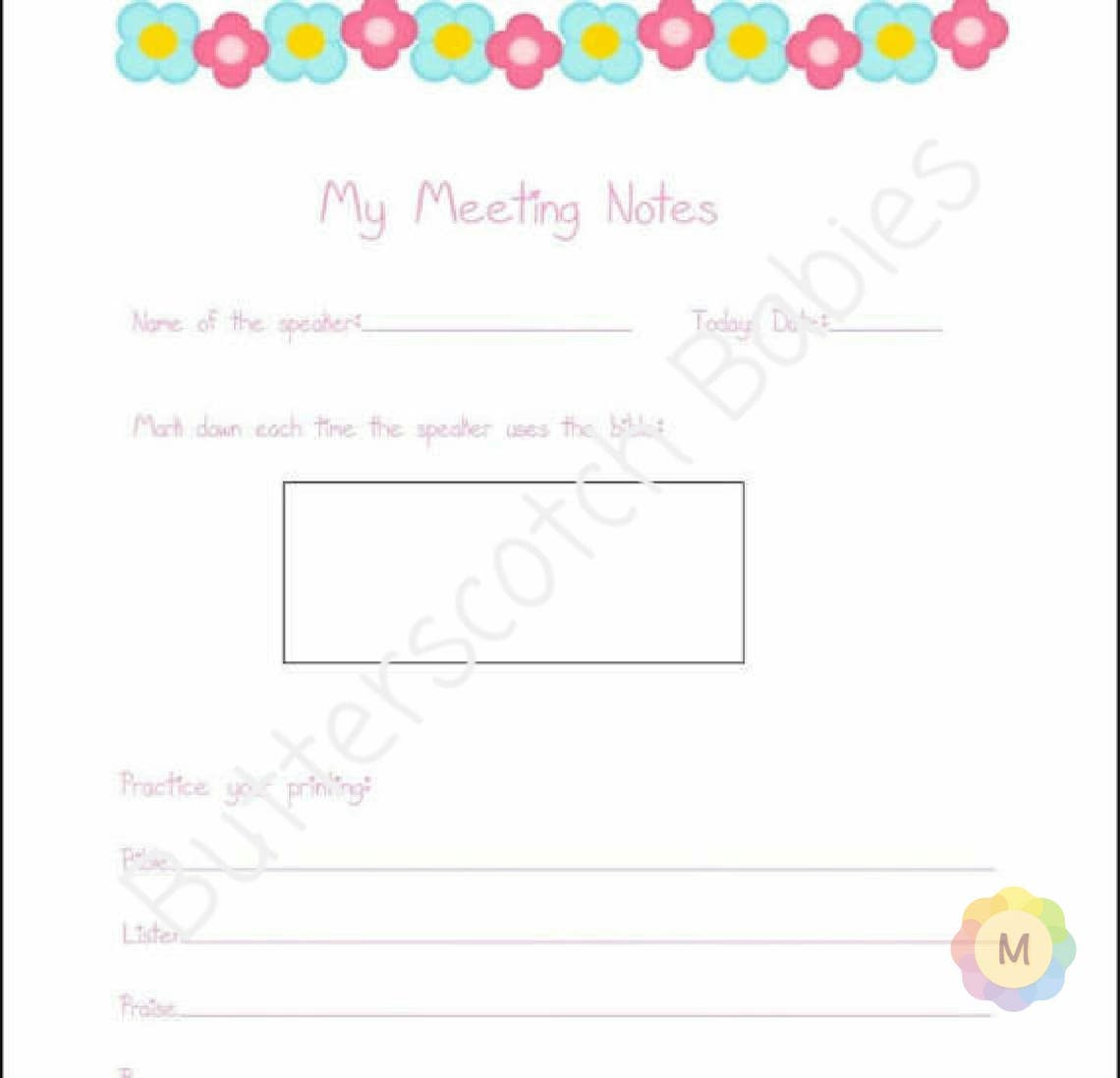 Jw Printable Download Jw kids Meeting Worksheets Jw | Etsy