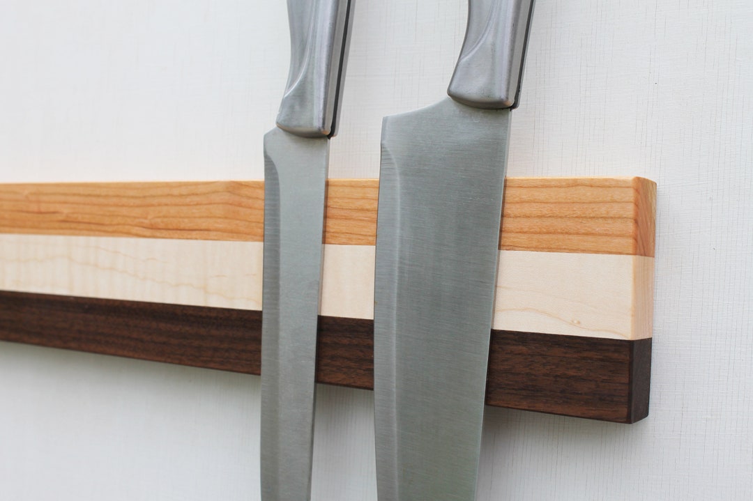 Cherry, Maple and Walnut Knife Rack, Knife Rack, Knife Holder