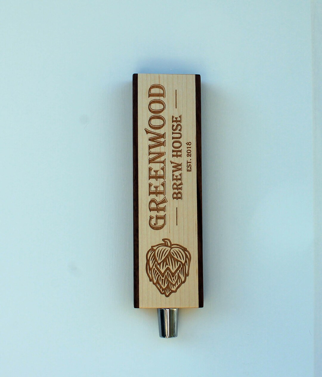 Custom Beer Tap Handle Personalized Beer Tap Handle Engraved Tap Handle Maple and Walnut - Etsy