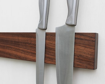 Walnut Knife Rack, Magnetic Knife Rack, Knife Holder, Wood Knife Holder