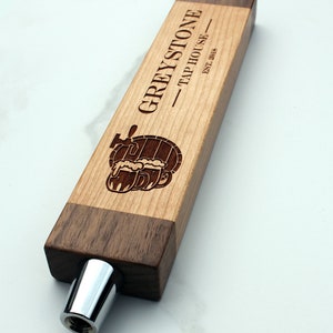 Custom Beer Tap Handle, Cherry and Walnut