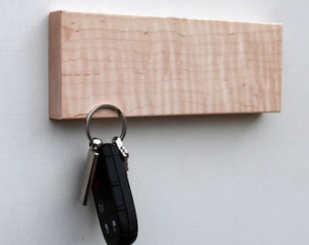 Llavero magnético de arce tigre, llavero de pared