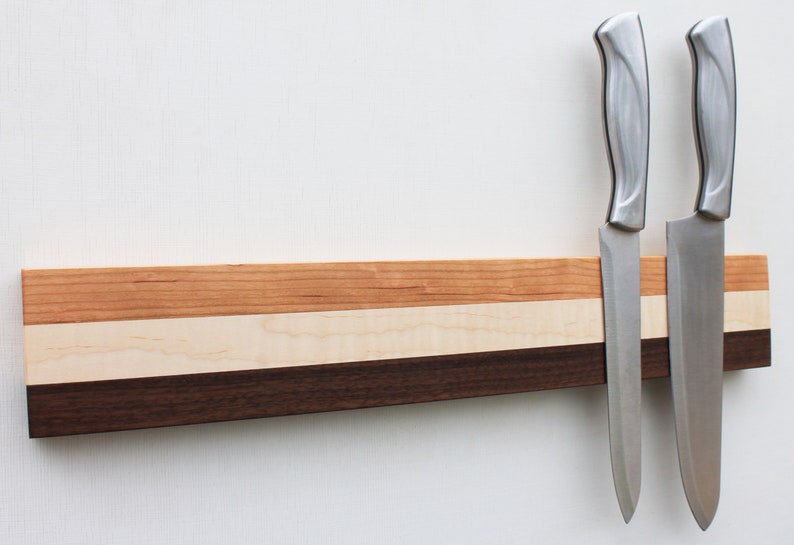 Cherry Maple and Walnut Knife Rack Knife Rack Etsy