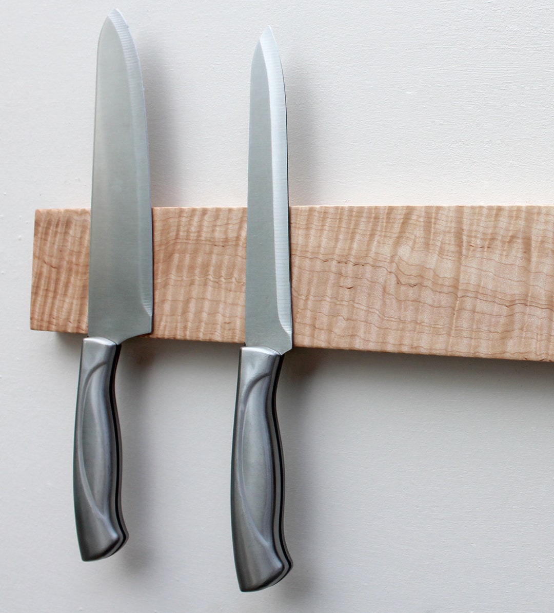 Kife Rack Tiger Maple Magnetic Knife Rack: Wood Knife Holder - Etsy