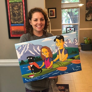 Regalo para kayakistas: retrato personalizado de dibujos animados a partir de una foto, regalos para kayakistas, regalos para kayak