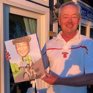 Cycling Gifts - Caricature from Photo, cycling dad, cycling art