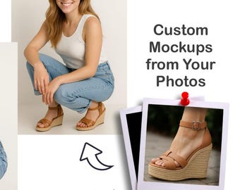 Custom Shoe Mockup: Photo-Realistic Model Wearing Your Design