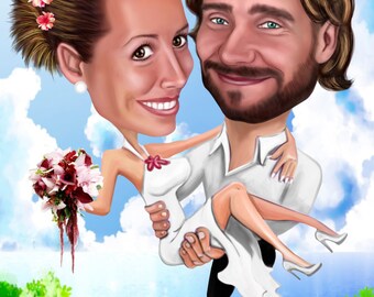 Wedding Caricature Etsy