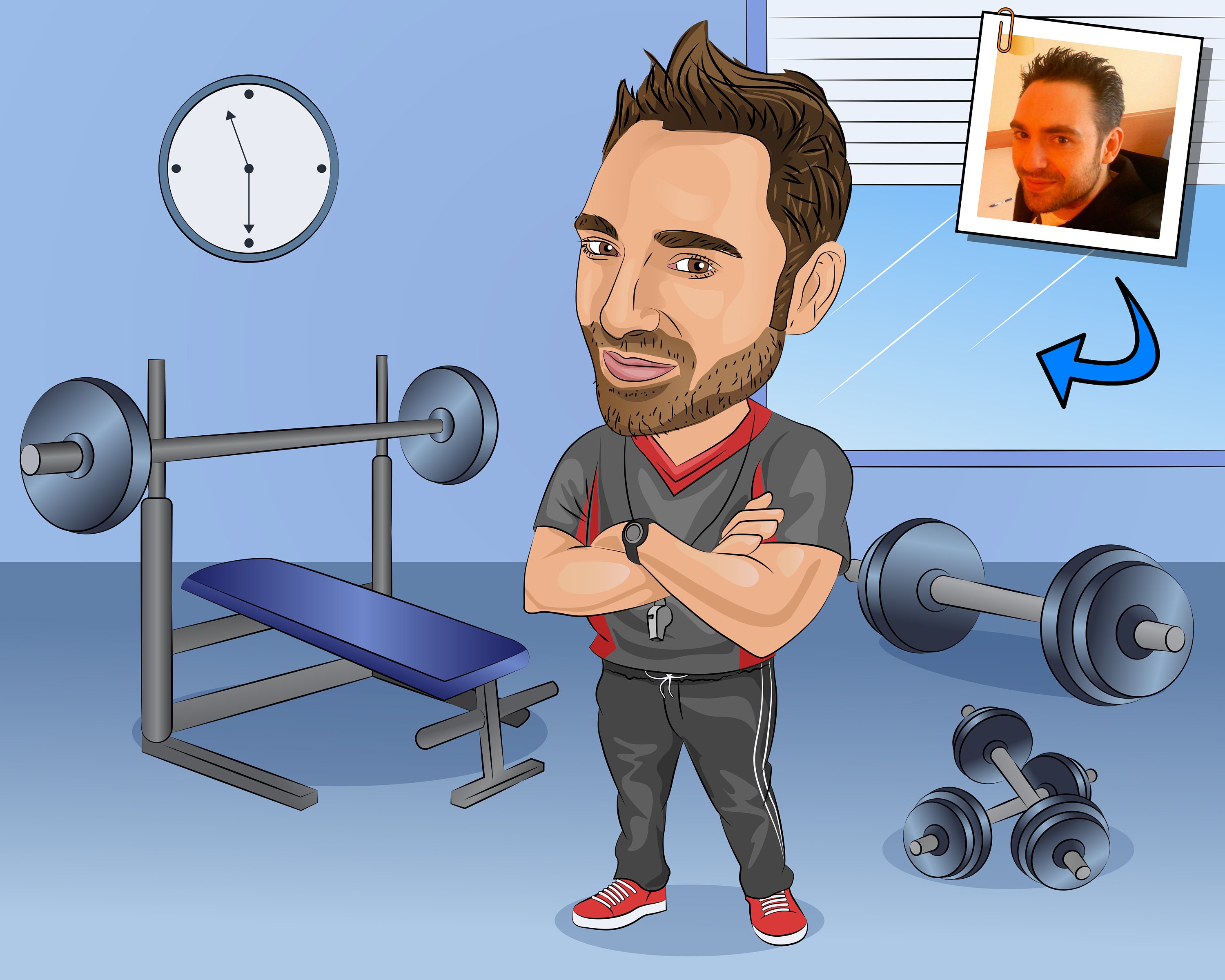 Caricatura Divertida De Entrenamiento Laboral