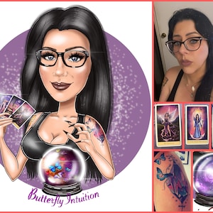 Logotipo de Tarot: logotipo de retrato personalizado para su negocio / logotipo de lectura de tarot