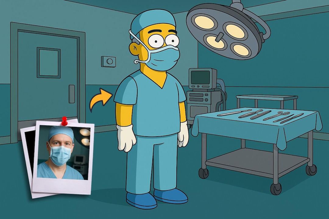 Surgical Tech Gift - Custom Portrait From Photo as Yellow Character ...