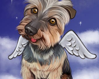 Retrato para perda de animais de estimação / Idéias para presentes para perda de animais de estimação / Retrato para presente em lembrança de animais de estimação / Imagem memorial para animais de estimação / Presentes de simpatia para animais de estimação / Presente personalizado para perda de animais de estimação
