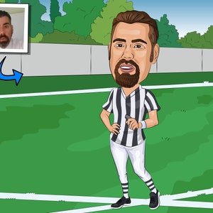 Referee Gift - Custom Caricature Portrait From Your Photo