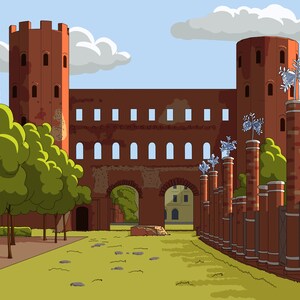 Turin Art - DIGITAL ILLUSTRATION, Turin gift, Turin poster