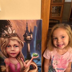 Princess Portrait in Fairytale style / Fairytale Portrait / Mermaid Portrait / Fairytale Gifts / Fairytale Princess image 2